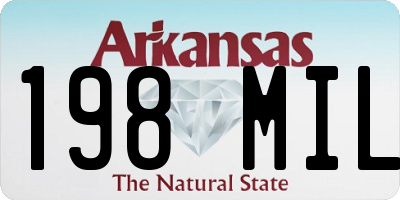 AR license plate 198MIL