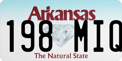 AR license plate 198MIQ