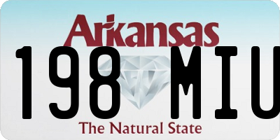 AR license plate 198MIU