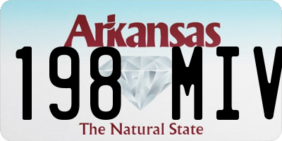 AR license plate 198MIV