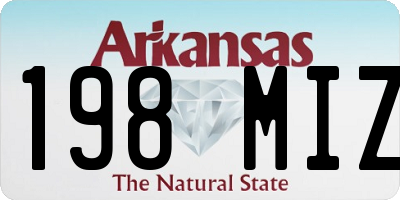 AR license plate 198MIZ