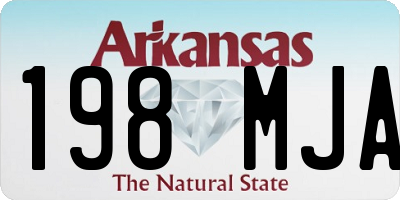 AR license plate 198MJA