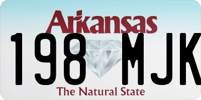 AR license plate 198MJK