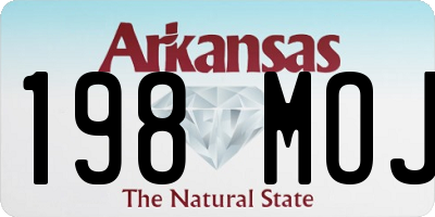 AR license plate 198MOJ