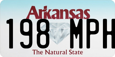 AR license plate 198MPH