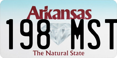 AR license plate 198MST
