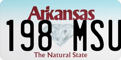 AR license plate 198MSU