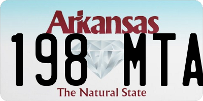 AR license plate 198MTA