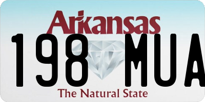 AR license plate 198MUA