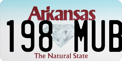 AR license plate 198MUB