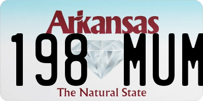 AR license plate 198MUM
