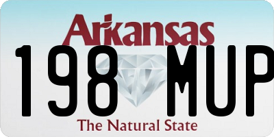 AR license plate 198MUP