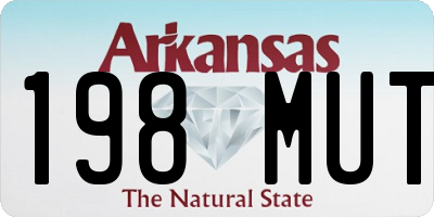 AR license plate 198MUT