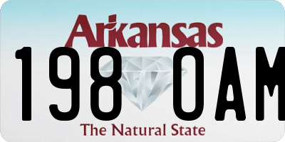 AR license plate 198OAM
