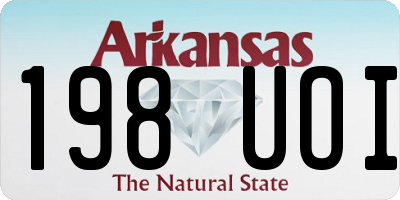 AR license plate 198UOI