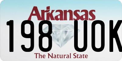 AR license plate 198UOK