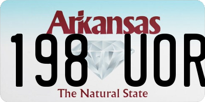 AR license plate 198UOR