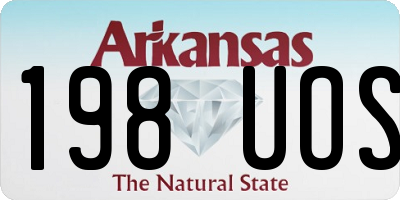AR license plate 198UOS