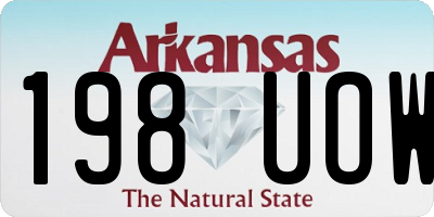 AR license plate 198UOW
