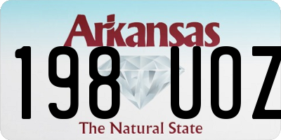 AR license plate 198UOZ