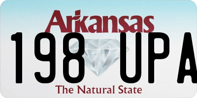 AR license plate 198UPA