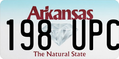 AR license plate 198UPC