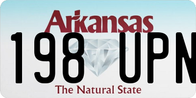 AR license plate 198UPN