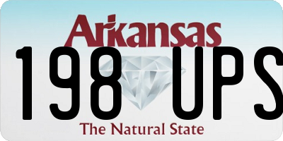 AR license plate 198UPS