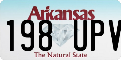 AR license plate 198UPV