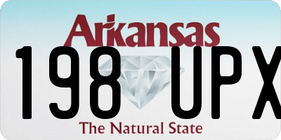 AR license plate 198UPX