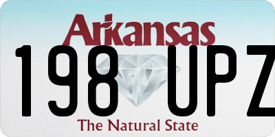 AR license plate 198UPZ