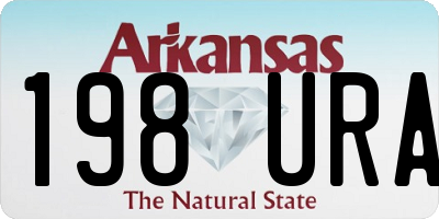 AR license plate 198URA
