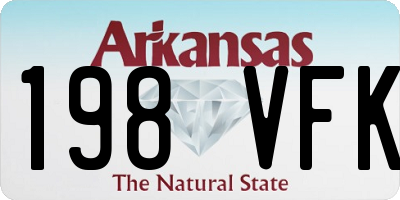 AR license plate 198VFK