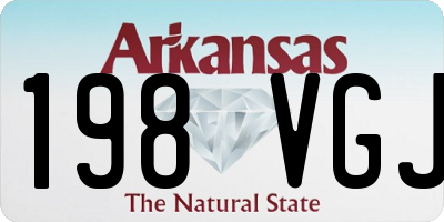 AR license plate 198VGJ