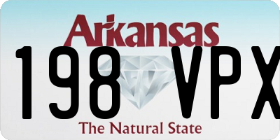AR license plate 198VPX