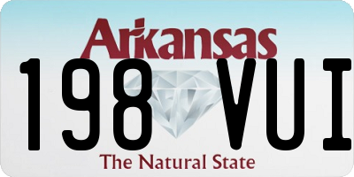 AR license plate 198VUI