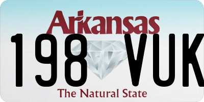 AR license plate 198VUK