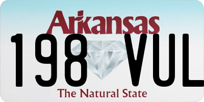 AR license plate 198VUL