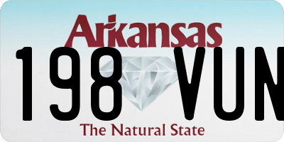 AR license plate 198VUN