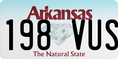 AR license plate 198VUS