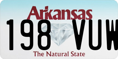 AR license plate 198VUW