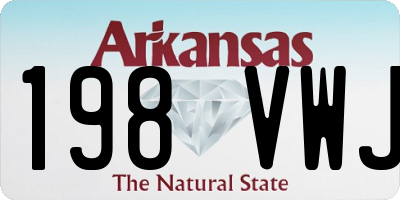AR license plate 198VWJ