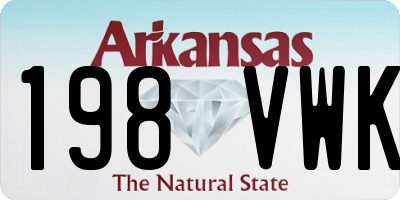 AR license plate 198VWK