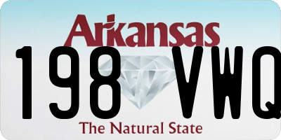 AR license plate 198VWQ