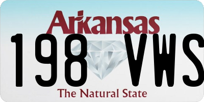 AR license plate 198VWS