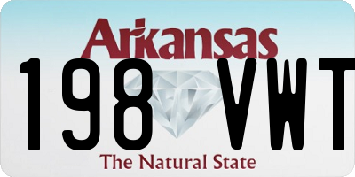 AR license plate 198VWT