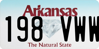 AR license plate 198VWW