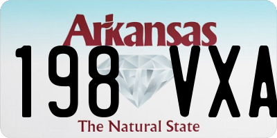 AR license plate 198VXA