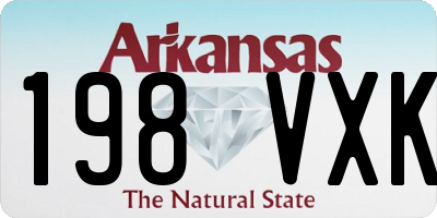 AR license plate 198VXK