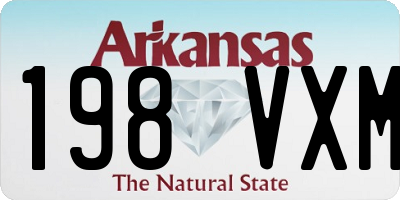AR license plate 198VXM